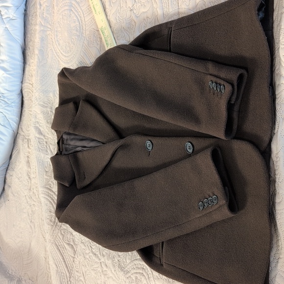 & Other Stories Dark Chocolate Wool Coat 2 - Picture 6 of 13